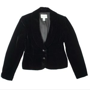 WHITE HOUSE BLACK MARKET Black Velvet Jacket